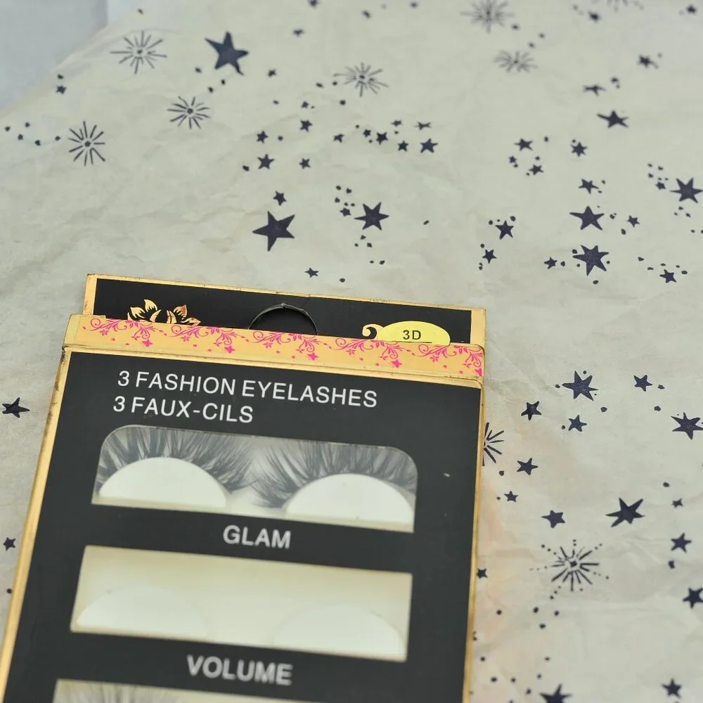 False 1 pair 3D human-like hair silk Vegan mink - Picture 4 of 4